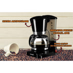 Filtru de cafea Hausberg HB-3650, 600 ml, 650 - 800 W, Negru