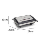 Sandwich maker & grill HAUSBERG HB-539IN, 1100-1300W, Termostat reglabil, Placi acoperite cu granit, Corp din Inox