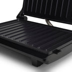 Sandwich maker & grill HAUSBERG HB-539IN, 1100-1300W, Termostat reglabil, Placi acoperite cu granit, Corp din Inox