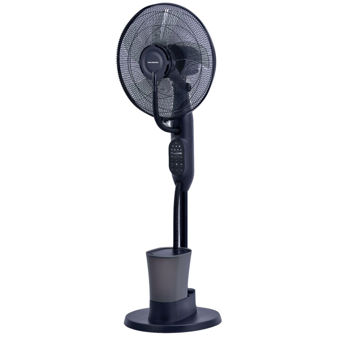 Ventilator umidificator Hausberg HB-5601NG, 75W, 16 inch, 3 viteze, timer 7.5h, rezervor 2.8L, LCD, telecomanda