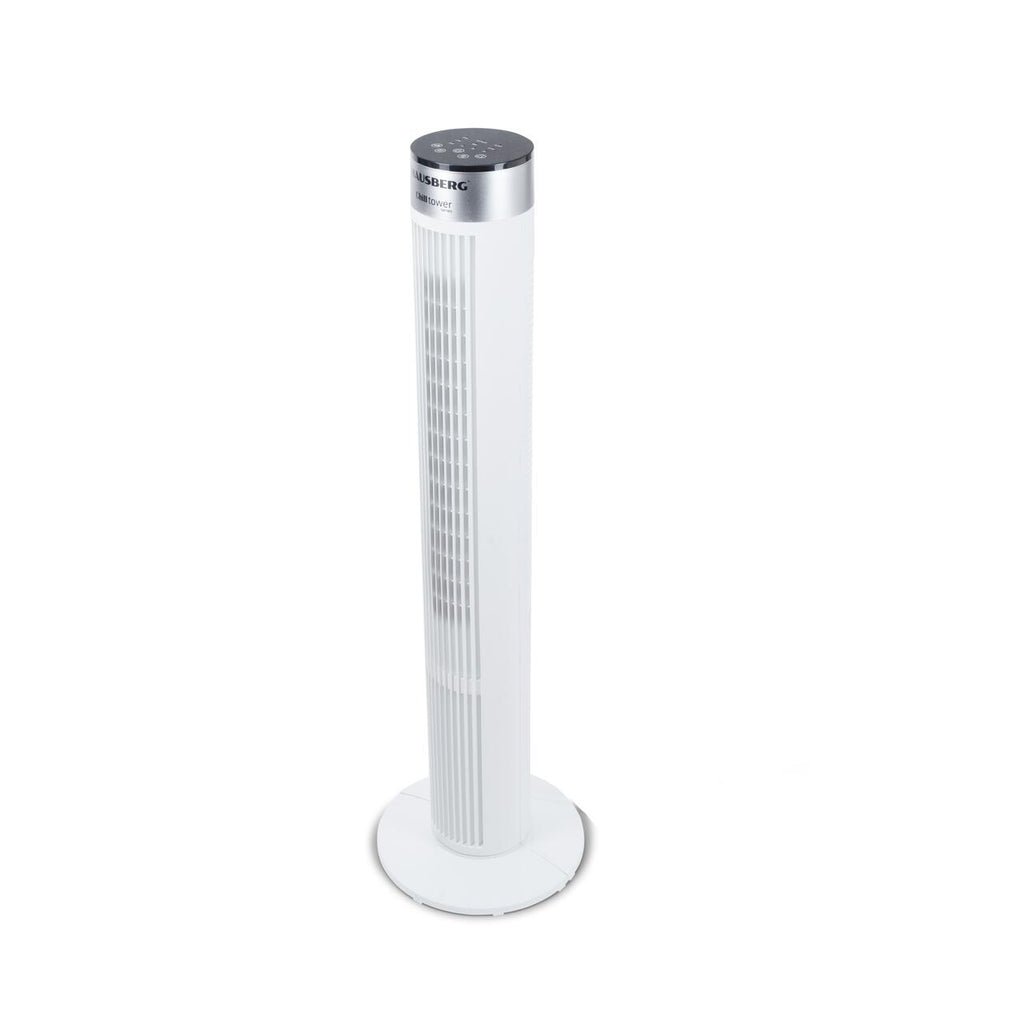 Ventilator turn Hausberg HB-5952AB, 55W, 38 inch, 3 viteze, temporizator 24h, LED, oscilatie, telecomanda, alb
