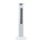 Ventilator turn digital Hausberg HB-5953AB, 55W, 41 inch, 3 viteze, 3 moduri, temporizator 24h, LED, oscilatie, telecomanda, difuzor parfum, alb