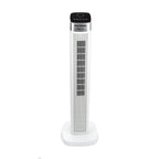 Ventilator turn digital Hausberg HB-5953AB, 55W, 41 inch, 3 viteze, 3 moduri, temporizator 24h, LED, oscilatie, telecomanda, difuzor parfum, alb