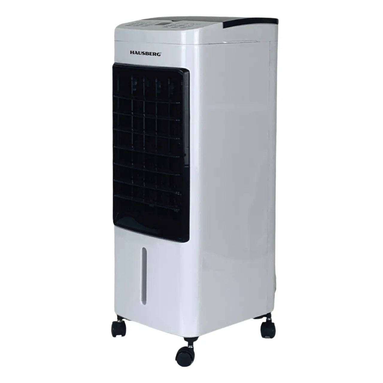 Ventilator cu racire si umidificare Hausberg HB-5955, 3 viteze, temporizator 12h, rezervor 4L, telecomanda, alb
