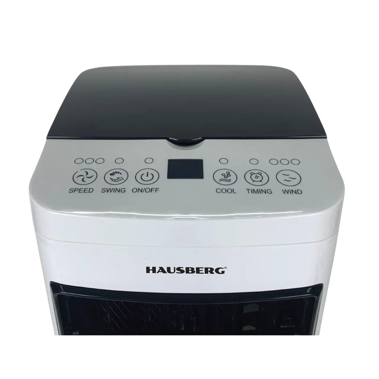 Ventilator cu racire si umidificare Hausberg HB-5955, 3 viteze, temporizator 12h, rezervor 4L, telecomanda, alb