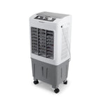 Racitor de aer portabil Hausberg HB-5961AB, 75W, rezervor 20L, 3 viteze, control mecanic, 2 cutii gheata, alb