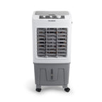 Racitor de aer portabil Hausberg HB-5961AB, 75W, rezervor 20L, 3 viteze, control mecanic, 2 cutii gheata, alb