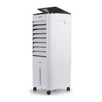 Racitor de aer portabil Hausberg HB-5963AB, 55–80W, rezervor 12L, 3 viteze, functie Turbo, oscilatie 60°, control mecanic, alb