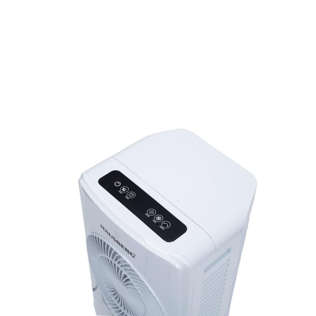 Racitor de aer portabil Hausberg HB-5964AB, 65W, 5.5L, 3 viteze, 5 programe, 3 moduri, oscilatie 40°, temporizator 12h, LED, telecomanda