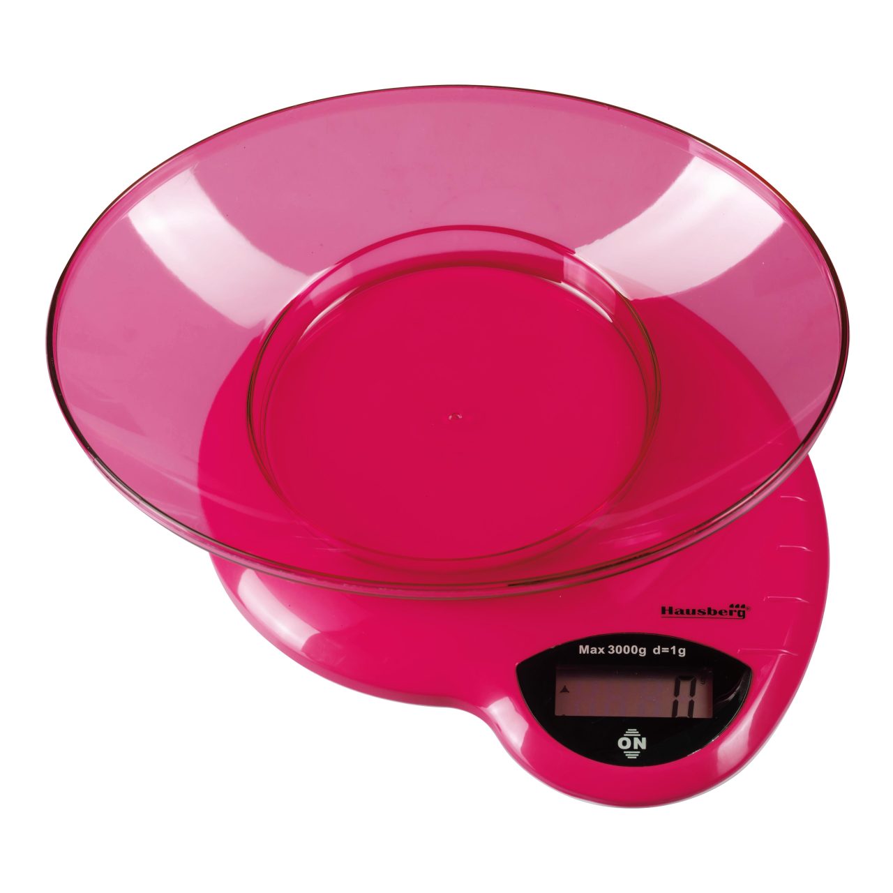 Cantar de bucatarie Hausberg HB-6015RZ, 3kg, cu Bol din Plastic, Roz Imagine secundară a produsului