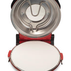 Cuptor special pentru pizza XL HAUSBERG HB-675RS cu suprafata de coacere din piatra, termoregulator pana la 405° C, Rosu