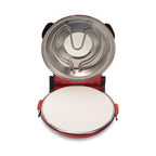 Cuptor special pentru pizza XL HAUSBERG HB-675RS cu suprafata de coacere din piatra, termoregulator pana la 405° C, Rosu