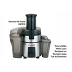 Storcator de Fructe Hausberg HB7510, 800W,Inox/Negru, Lame Otel Inoxidabil
