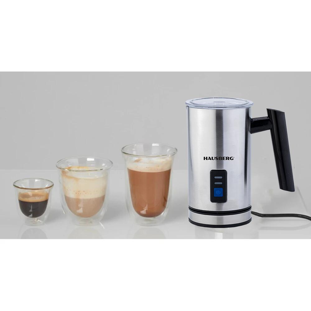 Aparat de spumare si incalzire lapte HAUSBERG HB7678, 500-600 W, 0.30 l, argintiu Imagine secundară a produsului