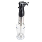 Blender 2 in 1 HAUSBERG HB-7704IN cu putere 1000W, Mixer vertical profesional, 10 trepte de viteza si functie Turbo, Capacitate pahar 700 ml , Multifunctional, Negru