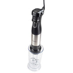 Blender 2 in 1 HAUSBERG HB-7704IN cu putere 1000W, Mixer vertical profesional, 10 trepte de viteza si functie Turbo, Capacitate pahar 700 ml , Multifunctional, Negru