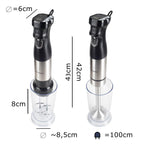 Blender 2 in 1 HAUSBERG HB-7704IN cu putere 1000W, Mixer vertical profesional, 10 trepte de viteza si functie Turbo, Capacitate pahar 700 ml , Multifunctional, Negru