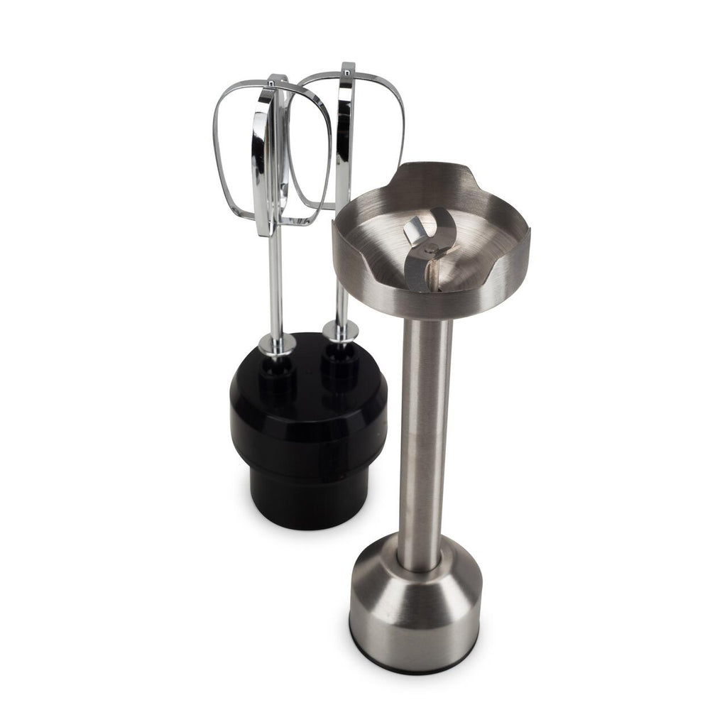 Blender 2 in 1 HAUSBERG HB-7704IN cu putere 1000W, Mixer vertical profesional, 10 trepte de viteza si functie Turbo, Capacitate pahar 700 ml , Multifunctional, Negru