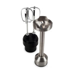Blender 2 in 1 HAUSBERG HB-7704IN cu putere 1000W, Mixer vertical profesional, 10 trepte de viteza si functie Turbo, Capacitate pahar 700 ml , Multifunctional, Negru