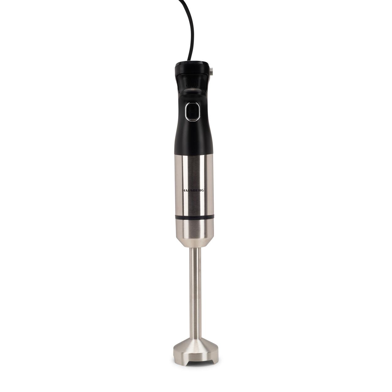 Blender 2 in 1 HAUSBERG HB-7704IN cu putere 1000W, Mixer vertical profesional, 10 trepte de viteza si functie Turbo, Capacitate pahar 700 ml , Multifunctional, Negru Imagine secundară a produsului