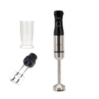 Blender 2 in 1 HAUSBERG HB-7704IN cu putere 1000W, Mixer vertical profesional, 10 trepte de viteza si functie Turbo, Capacitate pahar 700 ml , Multifunctional, Negru