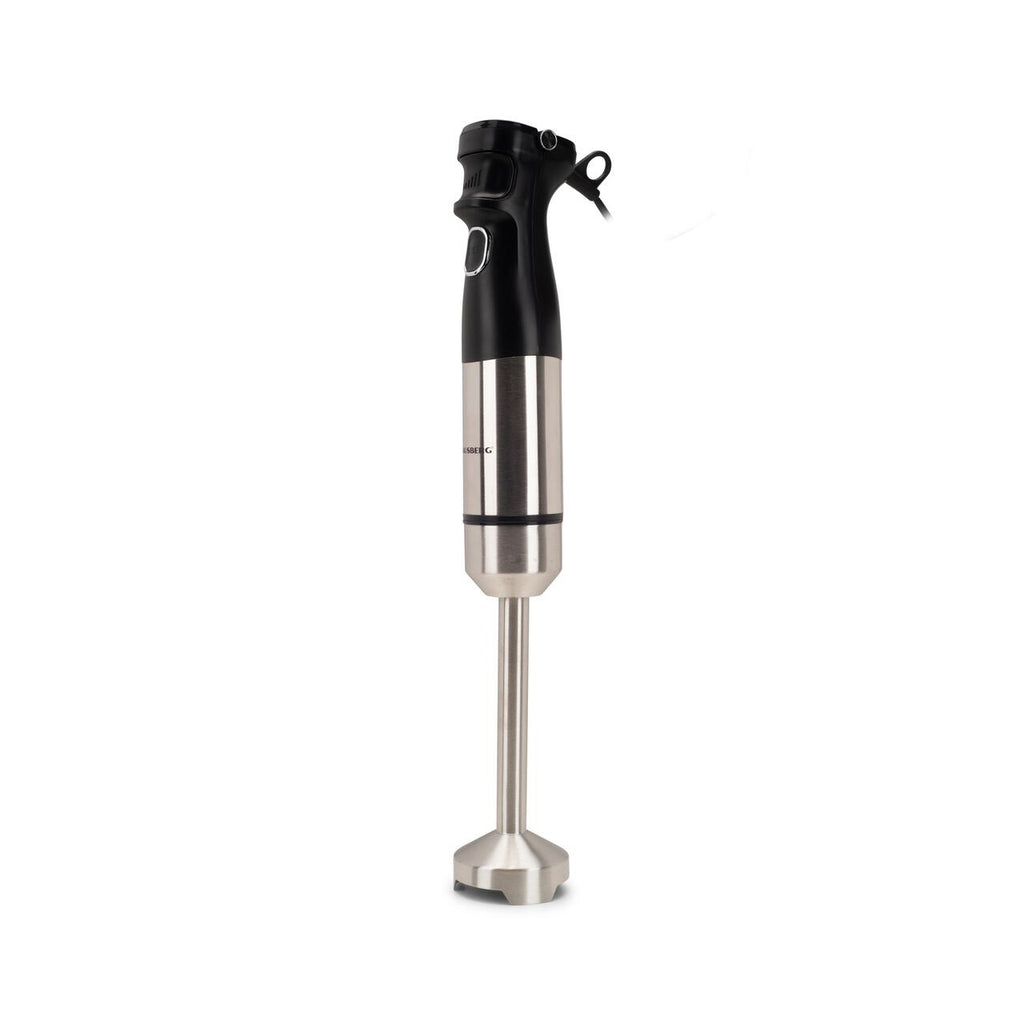 Blender 2 in 1 HAUSBERG HB-7704IN cu putere 1000W, Mixer vertical profesional, 10 trepte de viteza si functie Turbo, Capacitate pahar 700 ml , Multifunctional, Negru