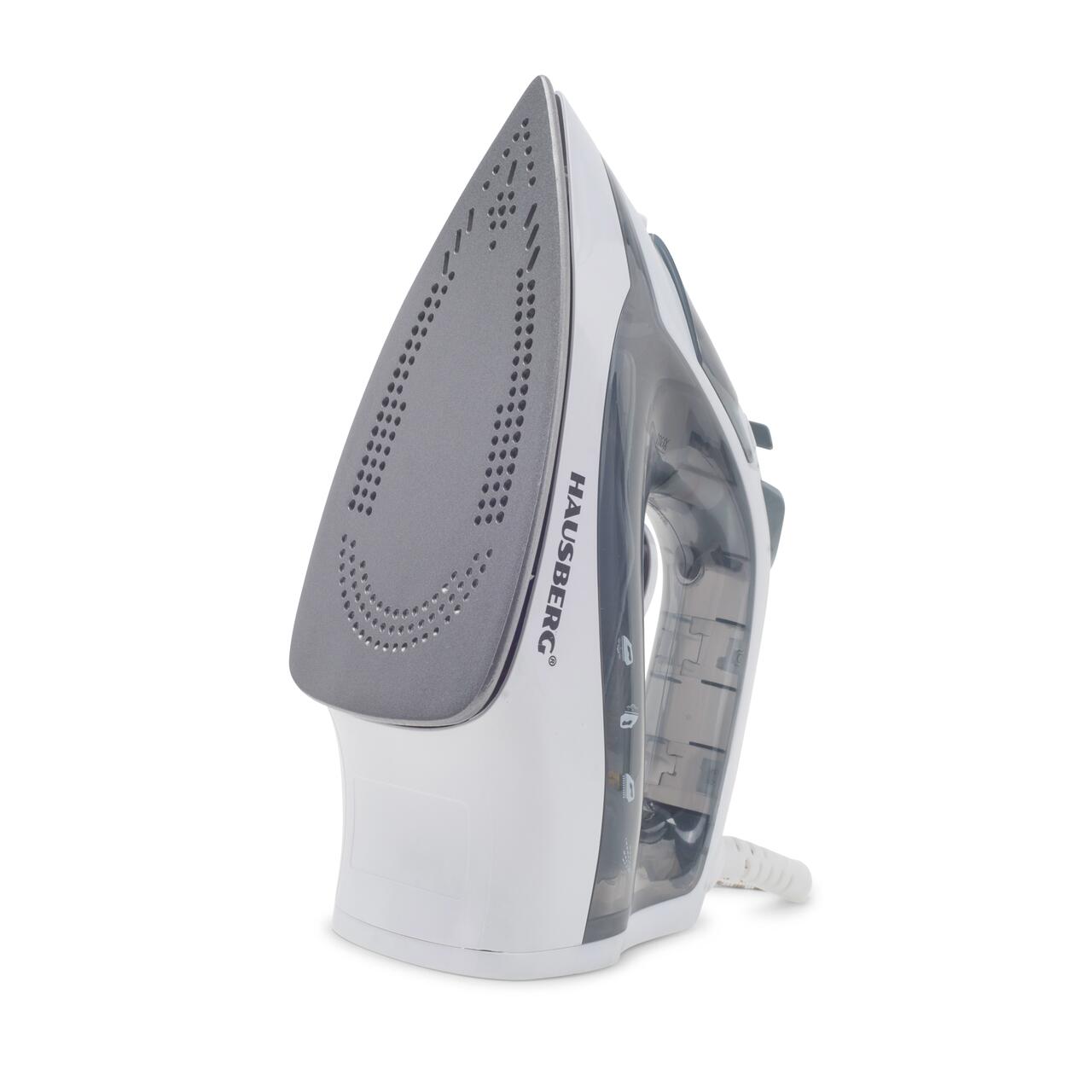 Fier de calcat Hausberg HB-7807VR, talpa ceramica, jet de abur 12g/min, abur pe verticala 25g/min, sistem antipicurare, sistem autocuratare, 2200W