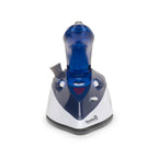 Mini fier de calcat Hausberg HB-7810BL, 1000 W, De voiaj, 75 ml, Ceramica, Auto curatarе, Alb-Albastru