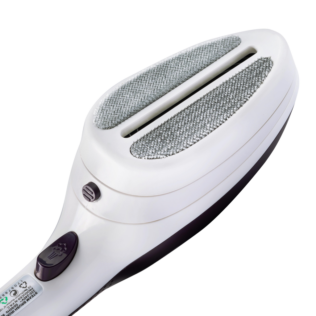 Fier de calcat vertical cu talpa ceramica Hausberg HB-7885MR, 900-1000W ,accesoriu detasabil cu 2 perie, Maro