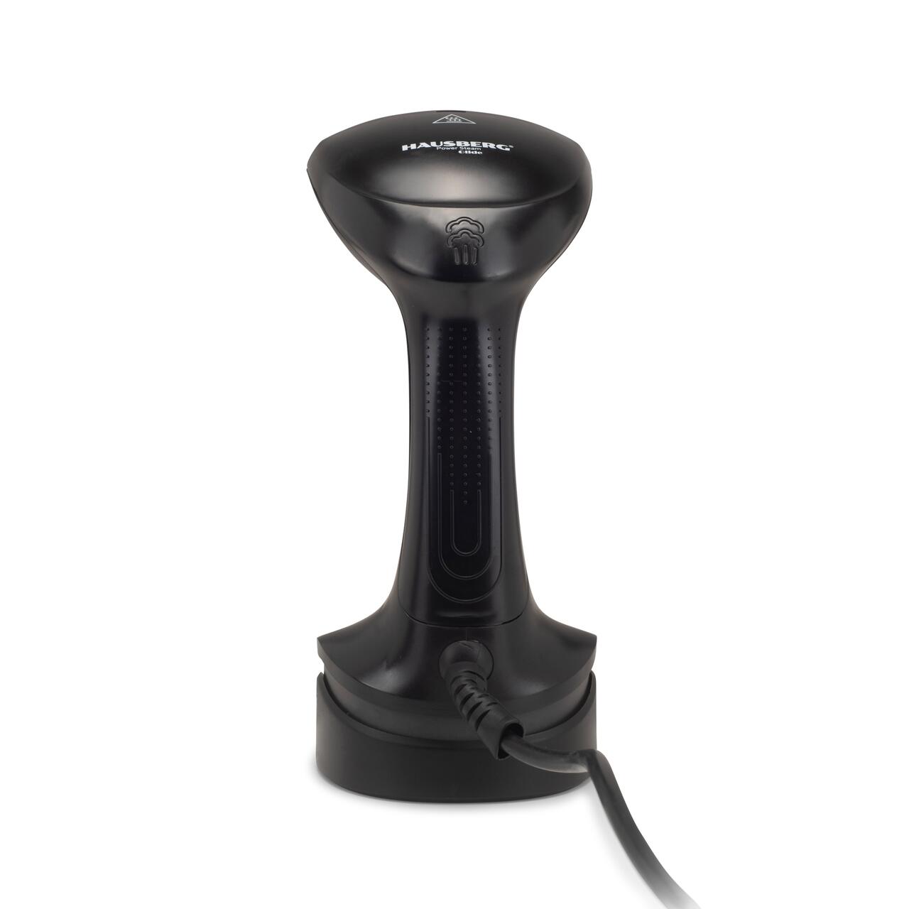 Fier de calcat vertical HAUSBERG HB-7901NG, 1200W, rezervor 200ml detasabil, placa de otel inoxidabil, abur 18g/min, buton on/off, Negru