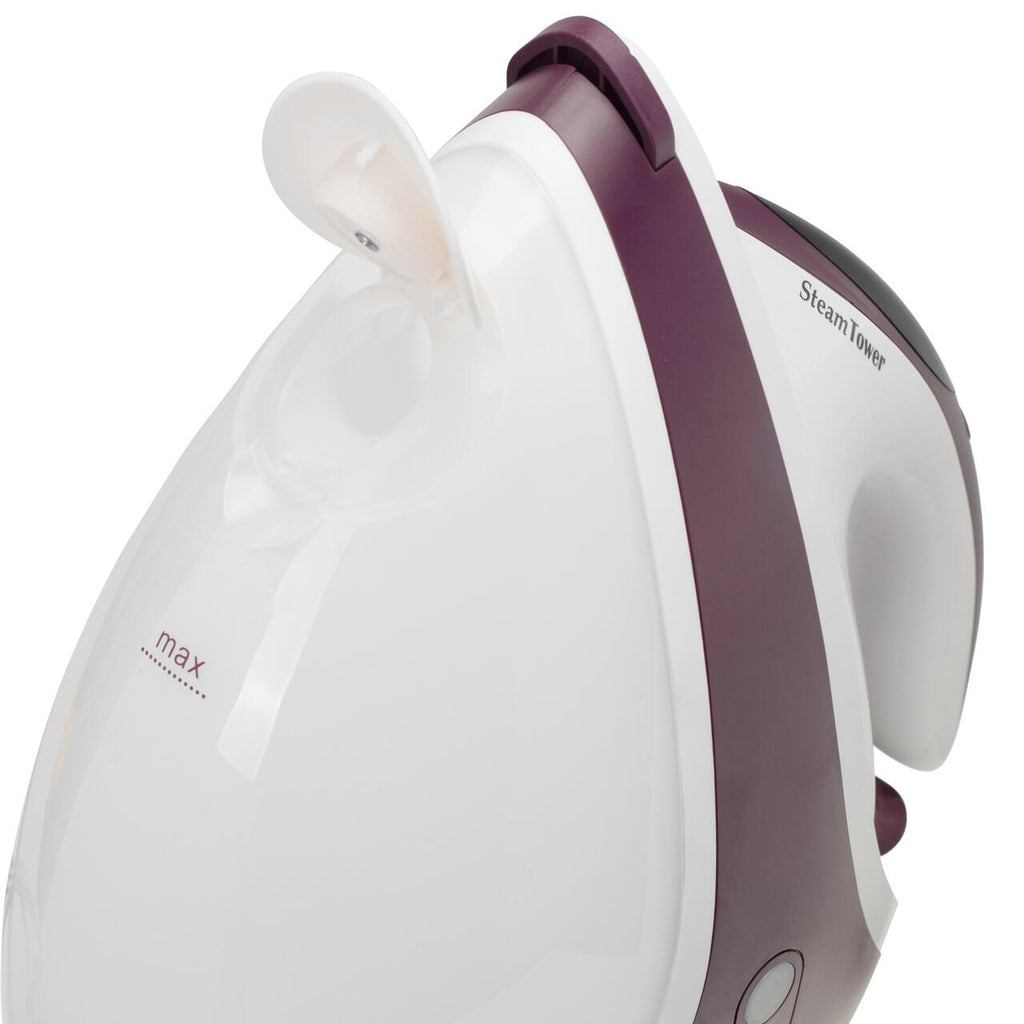 Statie de calcat HAUSBERG HB-7930MV, 2000-2400 W, 5 bar, 1.2 L, 35g/min, cartus anti-calcar, talpa ceramica, oprire automata, Alb/Mov