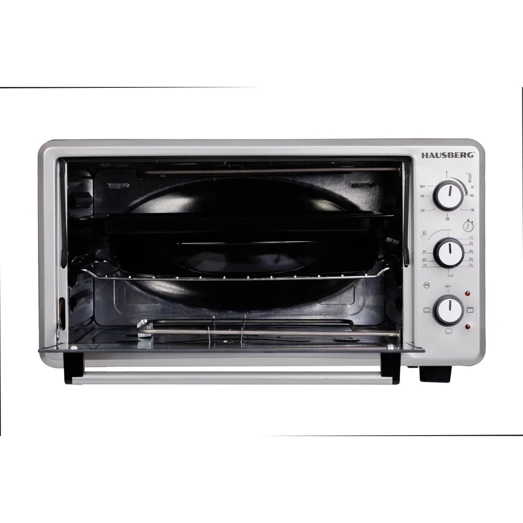 Cuptor Electric Hausberg HB-8000P capacitate 48 Litri, putere 1800W, Temperatura maxima 230 grade, timer prevazut cu alarma sonora