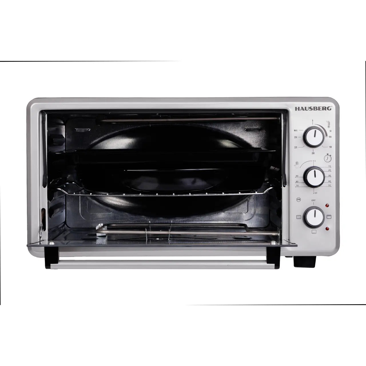 Cuptor Electric Hausberg HB-8000P capacitate 48 Litri, putere 1800W, Temperatura maxima 230 grade, timer prevazut cu alarma sonora