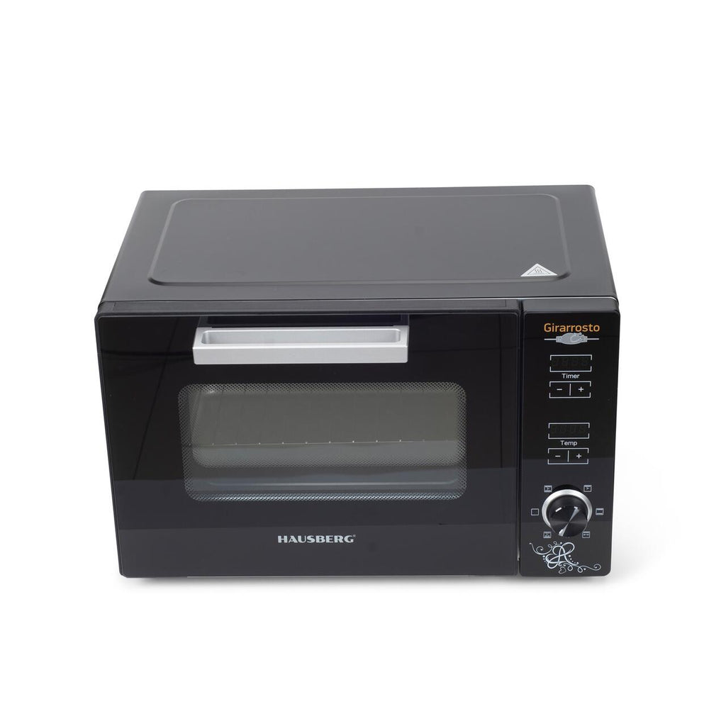 Cuptor electric digital cu rotisor si ventilator HAUSBERG HB-9260, 1800W, Turbo, Capacitate 48L, Control temperatura 230 grade Celsius, Lumina interior, Negru
