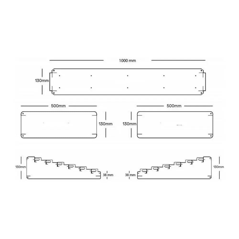Uscator de rufe Kluder, Montabil pe perete, Aluminiu, Alb, 1000 x 500 mm Imagine secundară a produsului