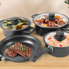 Set 13 Piese Oale și Tigăi Antiaderente cu Silicon Alimentar – Rezistente la Căldură