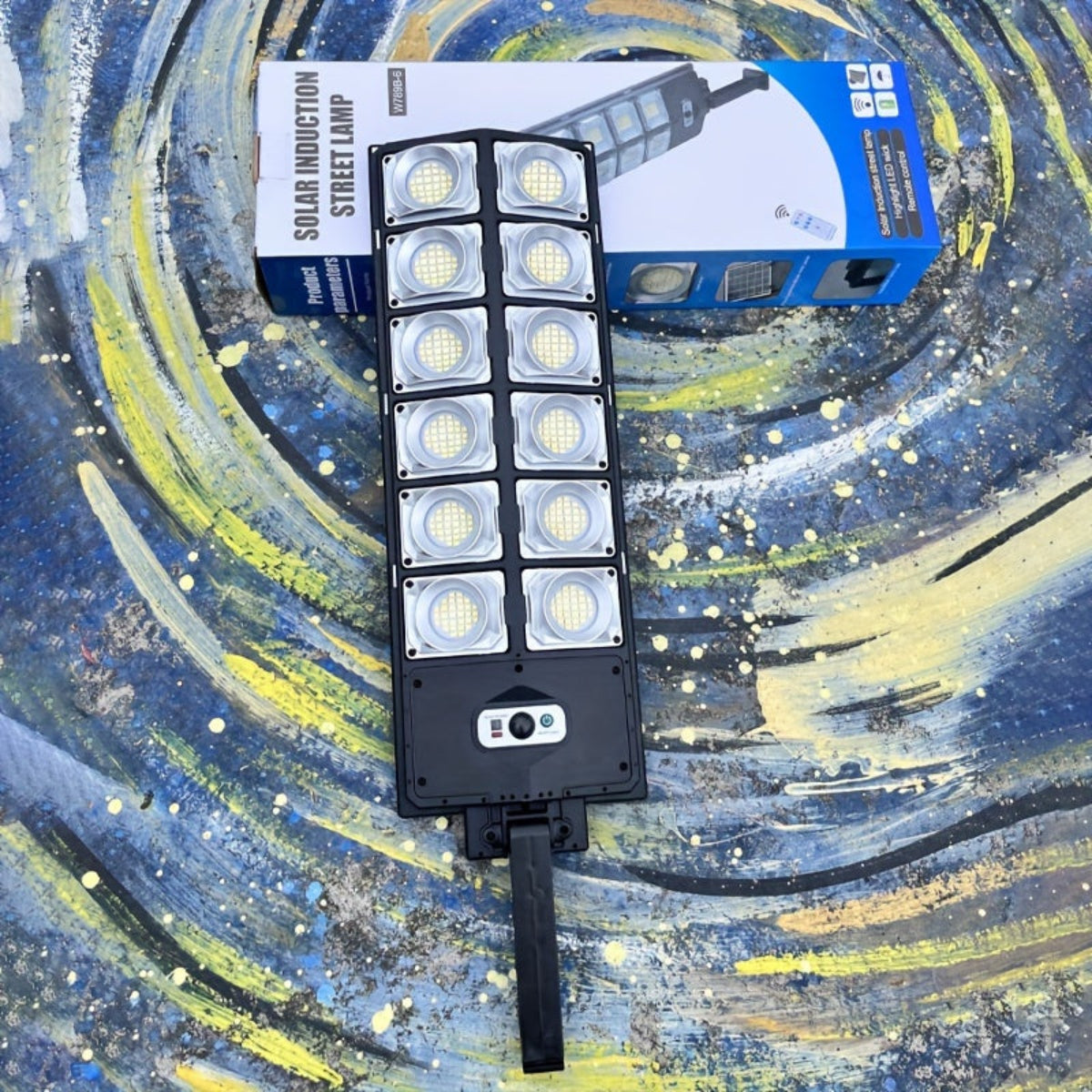 Lampă Solară Stradală 300W cu Telecomandă – IP65, Senzor de Mișcare, 3 Moduri de Iluminare Imagine secundară a produsului