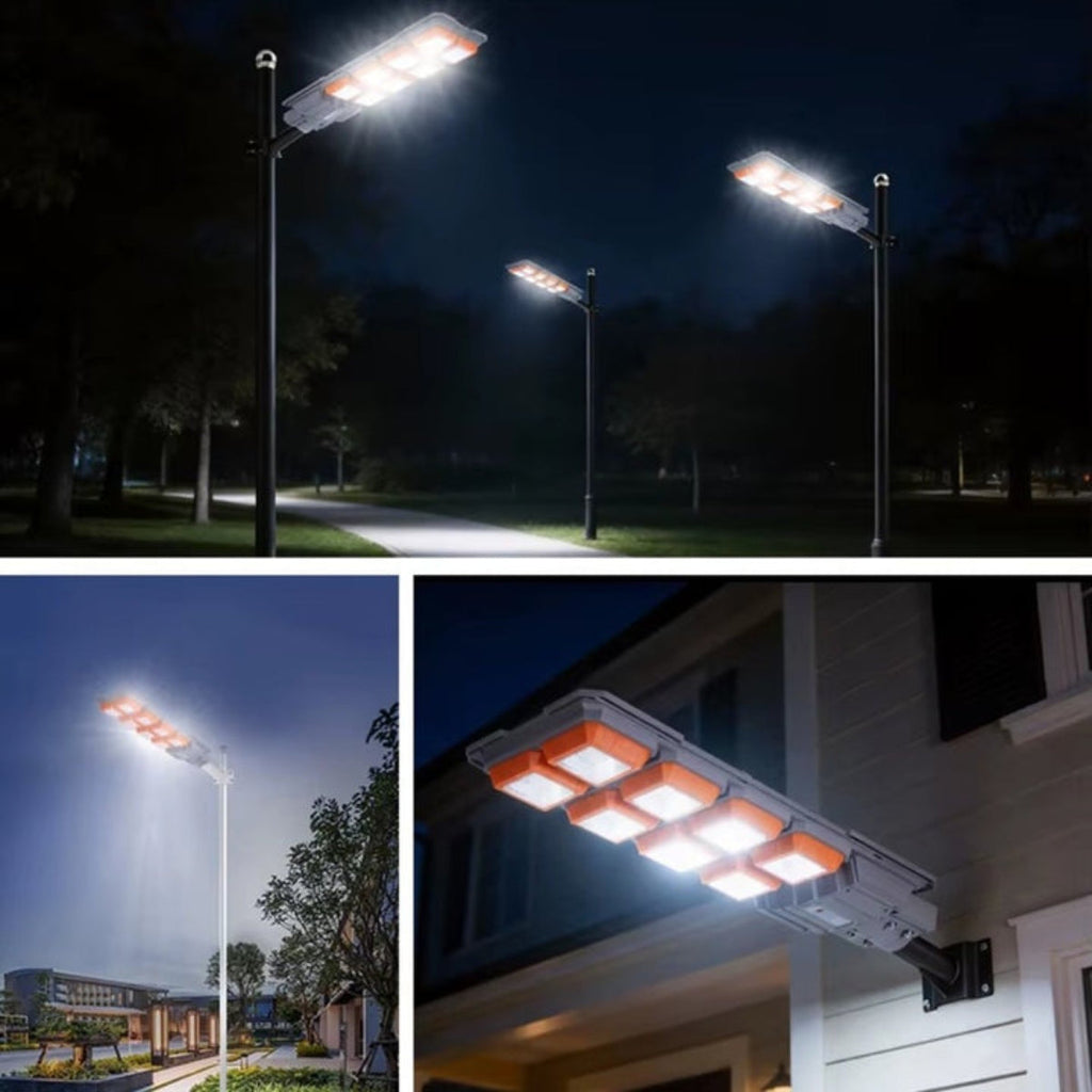 Lampă Solară Stradală Tehnologie COB LED 3000W – Senzor, Telecomandă, IP66