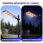 Lampă Solară Stradală Tehnologie COB LED 3000W – Senzor, Telecomandă, IP66