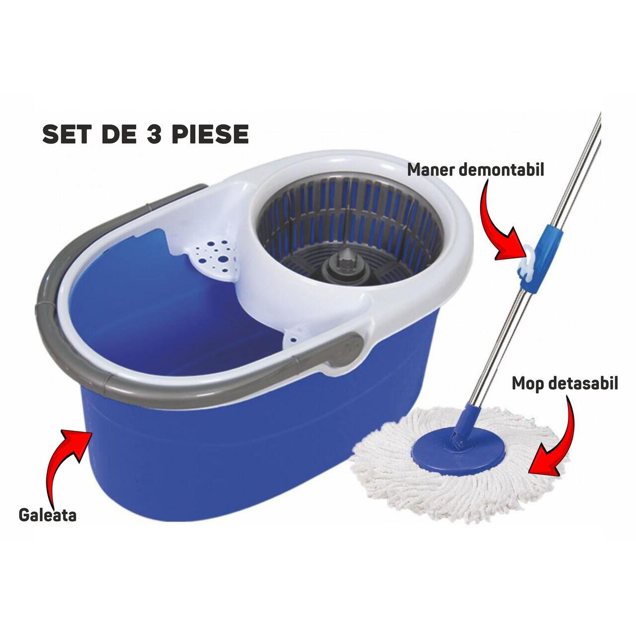 Galeata Magic Mop MN501B Ertone,Mop Rotativ, bleu Imagine secundară a produsului