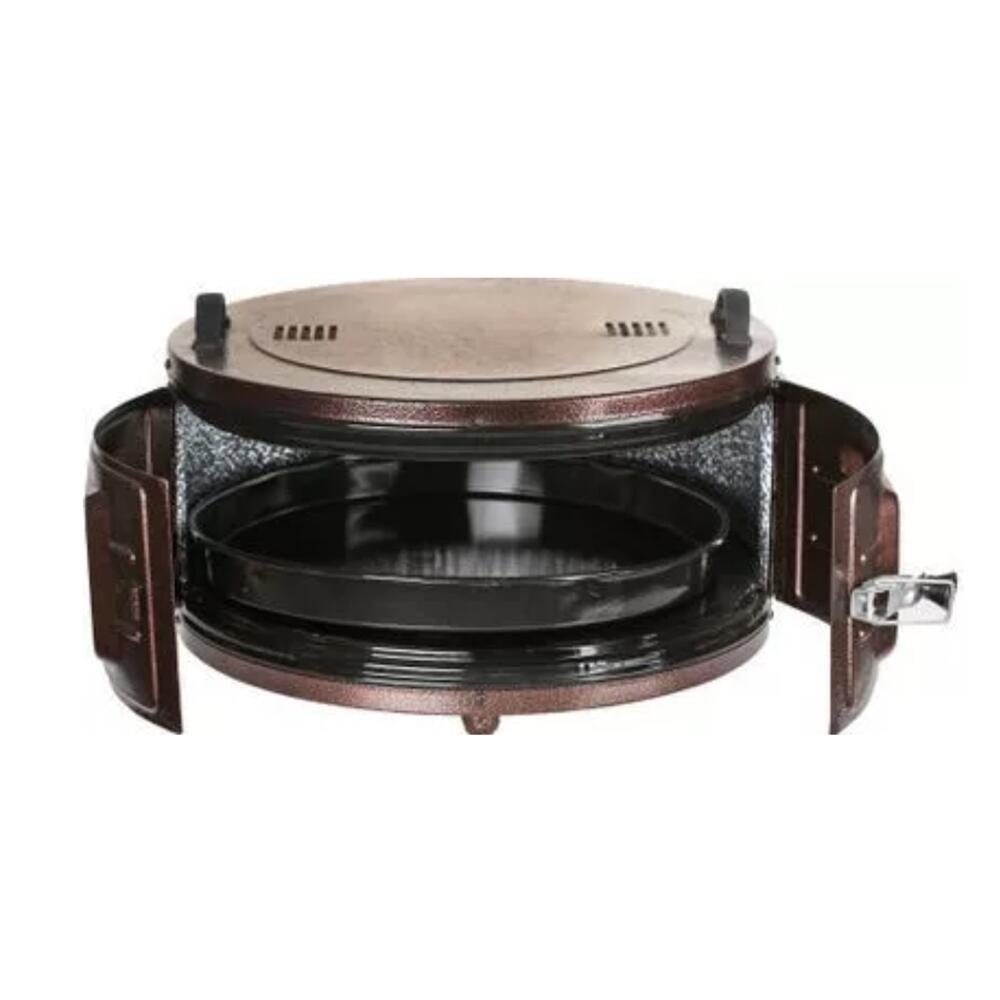 Cuptor electric rotund cu termostat Ertone MN-9010VS, Putere: 220-230V, 50Hz, 2 rezistente electrice 2 x 650W, capacitate 40l, indicator luminos, Visiniu Imagine secundară a produsului