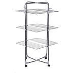 Uscator de rufe cu 3 nivele Ertone MN98U, pliabil cu suport de umerase, suporta 30 kg rufe, Inox