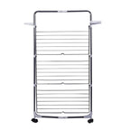 Uscator de rufe cu 3 nivele Ertone MN98U, pliabil cu suport de umerase, suporta 30 kg rufe, Inox