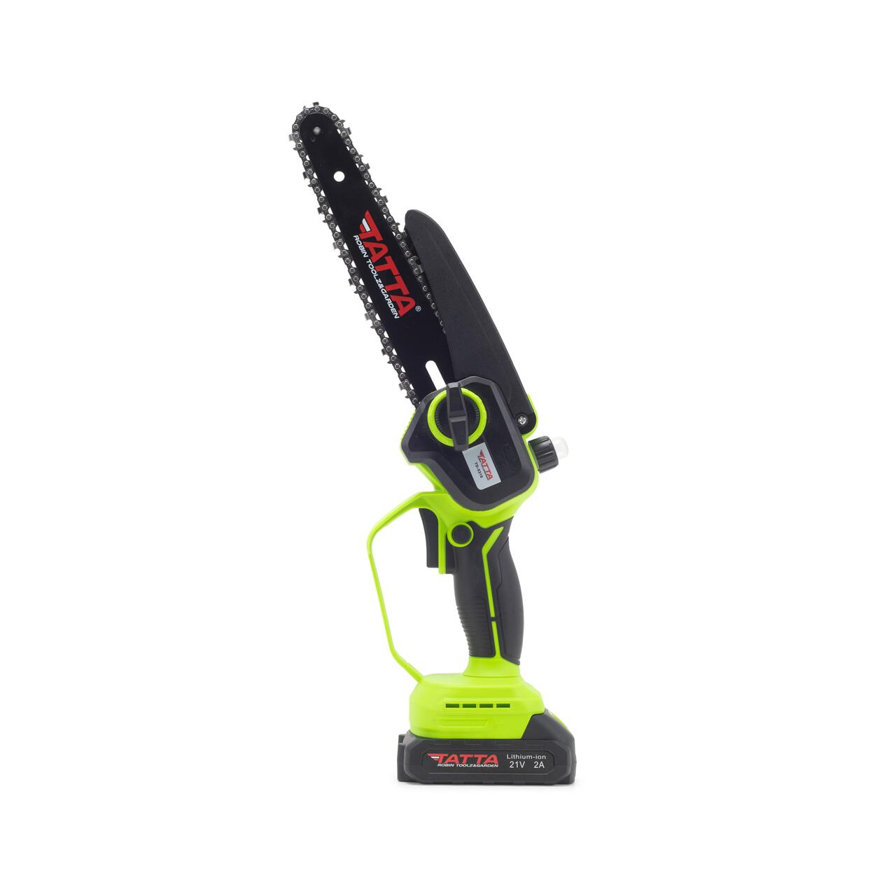 Mini drujba TATTA TD-5310, fierastrau electric cu acumulator 8”, 21V, portabila, teiere lemn, compacta