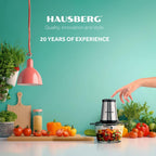 Tocator Hausberg HB-4505, 400 W, 2l, toaca, taie, macina, amesteca