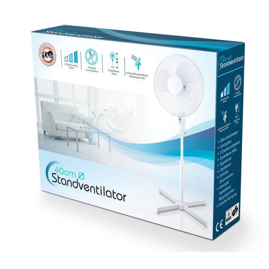 Ventilator cu picior VEN-2, 50W, 40 inch, 3 viteze, inaltime reglabila, alb