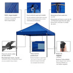 Cort Pavilion Pliabil 3x3m cu Cadru Metalic – Ideal pentru Evenimente și Grădină