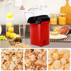 Aparat de facut popcorn cu aer cald, 1200W, fara ulei, preparare rapida si sanatoasa, design compact