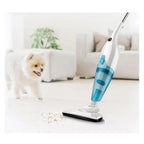 Aspirator 2 in 1, portabil, putere 600W, cu accesorii, filtru, control pe maner, indicator recipient colector plin, compartiment scame detasabil, alb