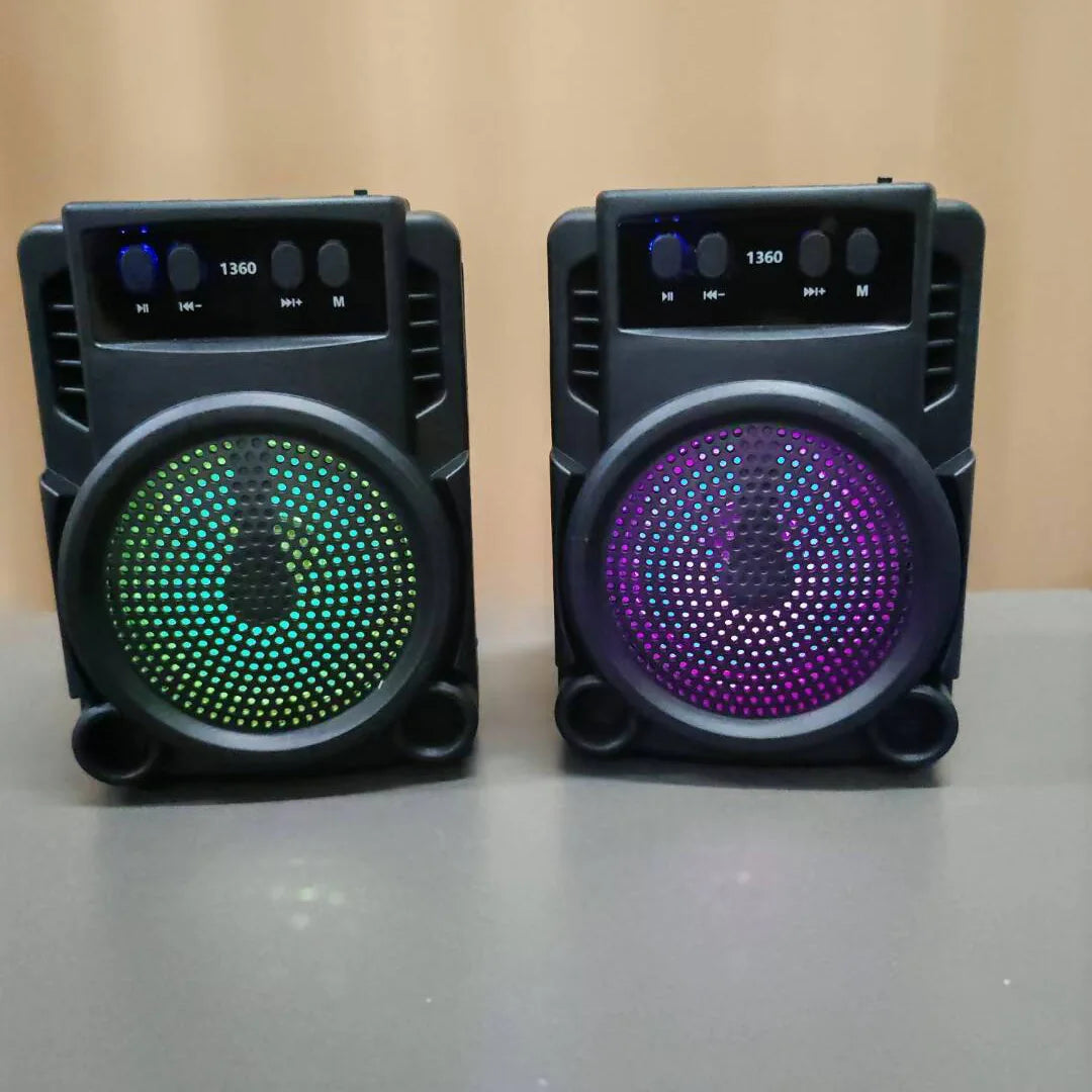 Boxa portabila GTS 1360 cu led RGB cu maner transport